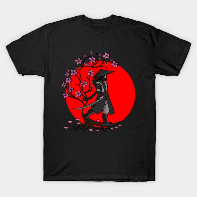 Sakura Samurai T-Shirt by Design Seventytwo